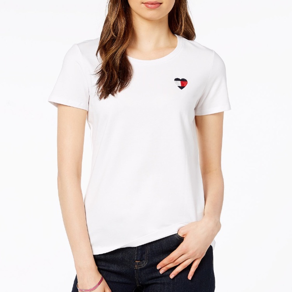 Tommy Hilfiger - Heart Logo White T-shirt